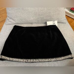 Zara Mini velvet Skirt